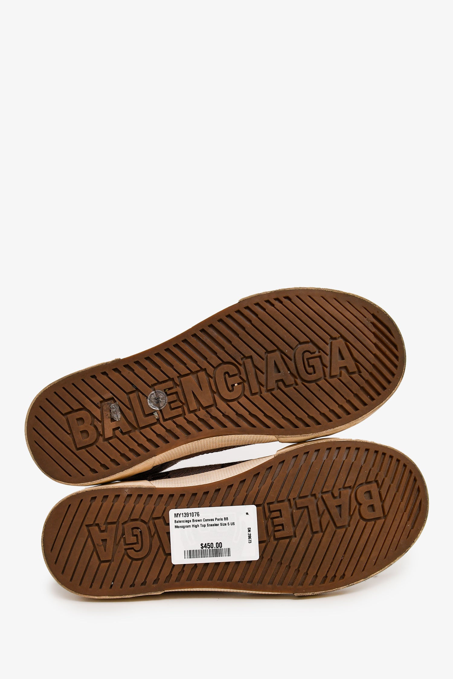 Balenciaga high top brown hotsell