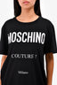 Mochino Black Logo Printed T-Shirt Size 42 US