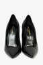 Saint Laurent Black Leather 'Opyum' Heels Size 36