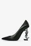 Saint Laurent Black Leather 'Opyum' Heels Size 36