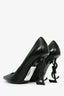 Saint Laurent Black Leather 'Opyum' Heels Size 36