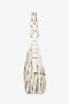 Saint Laurent White Suede Fringe Mombasa Shoulder Bag