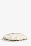 Saint Laurent White Suede Fringe Mombasa Shoulder Bag