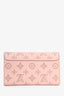 Louis Vuitton 2015 Pink Leather Monogram Wallet