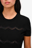 Red Valentino Black Lace Detail Top Size M