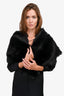 Akris Black Sheepskin Shrug