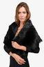 Akris Black Sheepskin Shrug