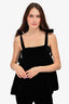 Cecilie Bahnsen Black Velvet Flared Top Size 2