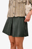 Valentino Green Leather Bermuda Shorts Size 4