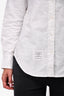 Thom Browne White Embroidered Flower Collared Top Size 42