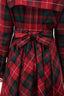 Jean Paul Gautier Femme Red/Green Plaid Trench Coat Size 6 US