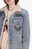 Gucci Blue Denim/Shearling DIY Patchwork Jacket Size 40