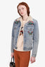 Gucci Blue Denim/Shearling DIY Patchwork Jacket Size 40