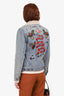 Gucci Blue Denim/Shearling DIY Patchwork Jacket Size 40