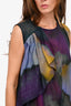 Dries Van Noten Purple/Blue Cotton Sleeveless Asymmetrical Sheer Tunic Est. Size M