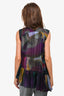 Dries Van Noten Purple/Blue Cotton Sleeveless Asymmetrical Sheer Tunic Est. Size M