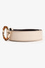 Gucci White Leather Bamboo G Belt Size 90