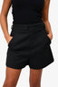 Proenza Schouler Black Crossover Wrap Shorts Size 8