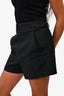 Proenza Schouler Black Crossover Wrap Shorts Size 8