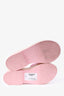 Pre-Loved Chanel™ Baby Pink Quilted Leather Wooden Wedges Size 36