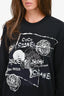 Pre-Loved Chanel™ 2020 Black Cotton Embellished Logo Graphic Sweatshirt Size S