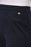 Pre-Loved Chanel™ Navy Blue/Striped Cashmere/Silk Knit Long Flared Shorts Size 38