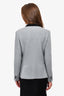 Pre-Loved Chanel™ Black/Grey Wool/Silk Double Breasted Blazer Size 38