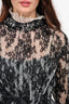 Pre-loved Chanel™ Black/Cream Sheer Lace Blouse Size 46