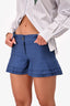 Pre-Loved Chanel™ Blue Denim CC Ruffle Shorts Size 38