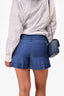 Pre-Loved Chanel™ Blue Denim CC Ruffle Shorts Size 38