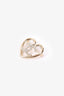 Pre-Loved Chanel™ 2023 Gold Tone Strass CC Heart Brooch