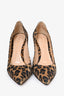 Gianvito Rossi Brown Leopard Printed Suede Pumps Size 37