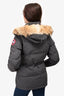 Canada Goose Black Chelsea Fur Hooded Parka Size L