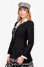 Dolce & Gabbana Black Pinstripe Blazer Size 42