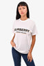 Burberry London White Double Logo T-Shirt Size XXS Mens