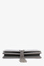 Saint Laurent Grey Croc Embossed Leather Tassel Kate Wallet On Chain