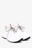 Prada White Knit Logo Sneakers Size 36.5