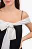 Ellery Black/White Tie Detail Top Size 8