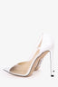 Jimmy Choo White Patent/PVC Cass 95 Pumps Size 40