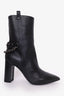 Valentino Black Leather Rockstud Chain Boots Size 39.5