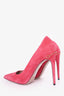 Gucci Pink Suede Elizabeth Horse-Bit Pointed Toe Pumps Size 40