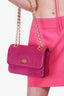 Gucci Pink Suede Marina Chain Shoulder Bag