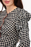 Ulla Johnson Black/White Gingham Print Ruffle Top Size 4