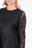 MSGM Black Lace Long Sleeve Mini Dress Size 44