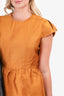 Burberry Yellow Silk/Wool Short Sleeve Mini Dress Size 10