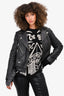 Anine Bing Black Leather Biker Jacket Size XS