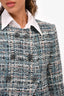 Pre-Loved Chanel™ Fall 2017 Blue/Pink Fantasy Tweed 'Paris-Cosmopolite' Blazer Size 38