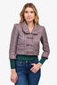 Pre-Loved Chanel™ Purple/Multicolour Woven 'Paris Salzburg' Cropped Jacket Size 38