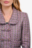 Pre-Loved Chanel™ Purple/Multicolour Woven 'Paris Salzburg' Cropped Jacket Size 38