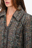 Pre-Loved Chanel™ Brown/Green Metallic Fantasy Tweed Boxy Jacket Size 36